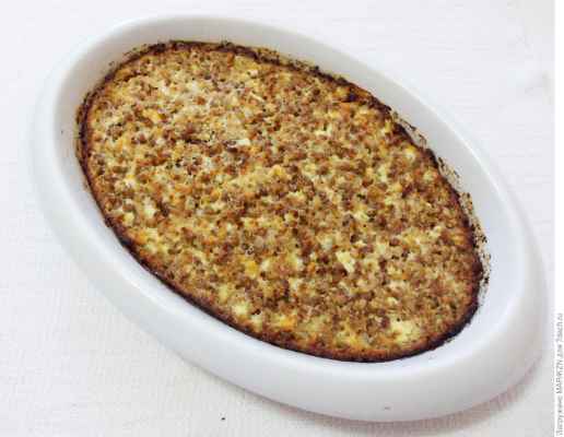  Крупеник из рассыпчатой гречки и творога