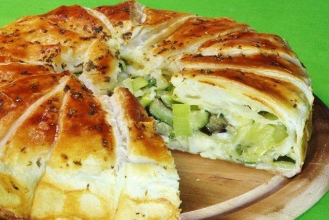 Овощной пирог на горячее0