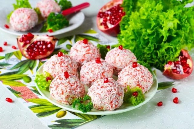 Крабовые шарики на праздник0