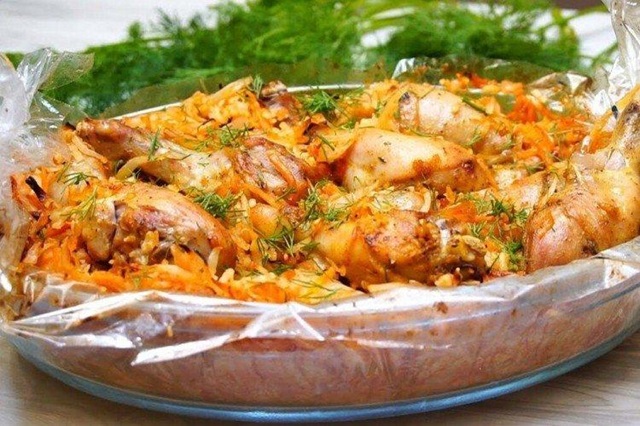 Курица с картошкой и капустой0