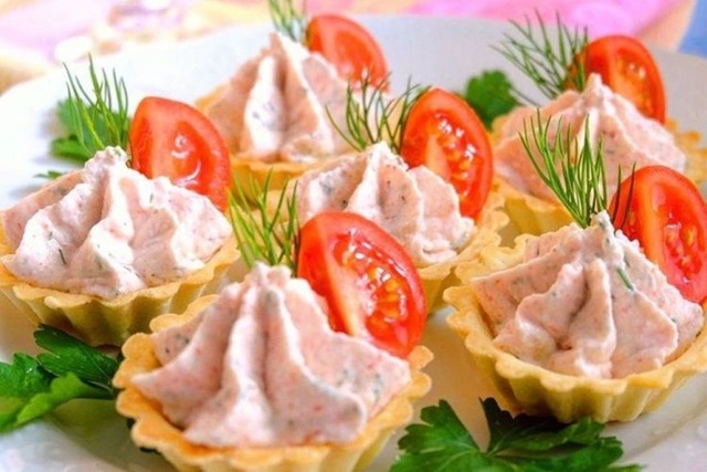 Тарталетки с крабовым мясом0