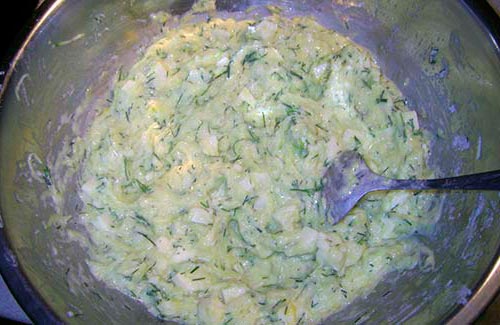 Кабачковые оладьи с сыром и зеленью4