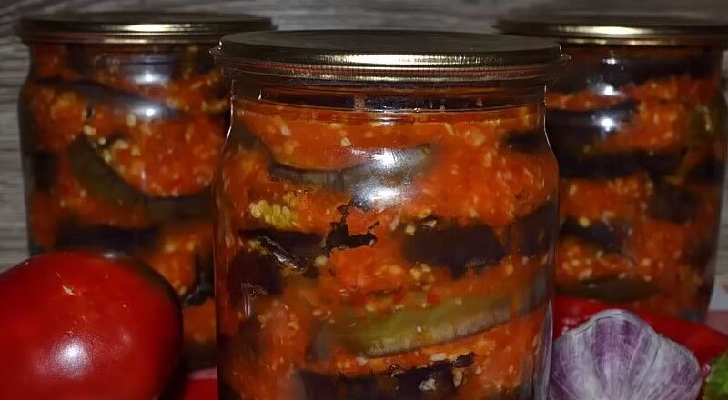 Острые грузинские баклажаны на зиму – вкусный рецепт0
