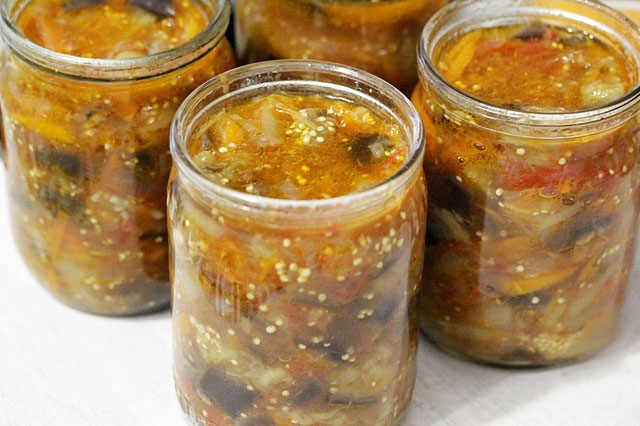 Соте из баклажанов на зиму1