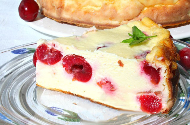 Нереально вкусная запеканка с черешней (вишней)0